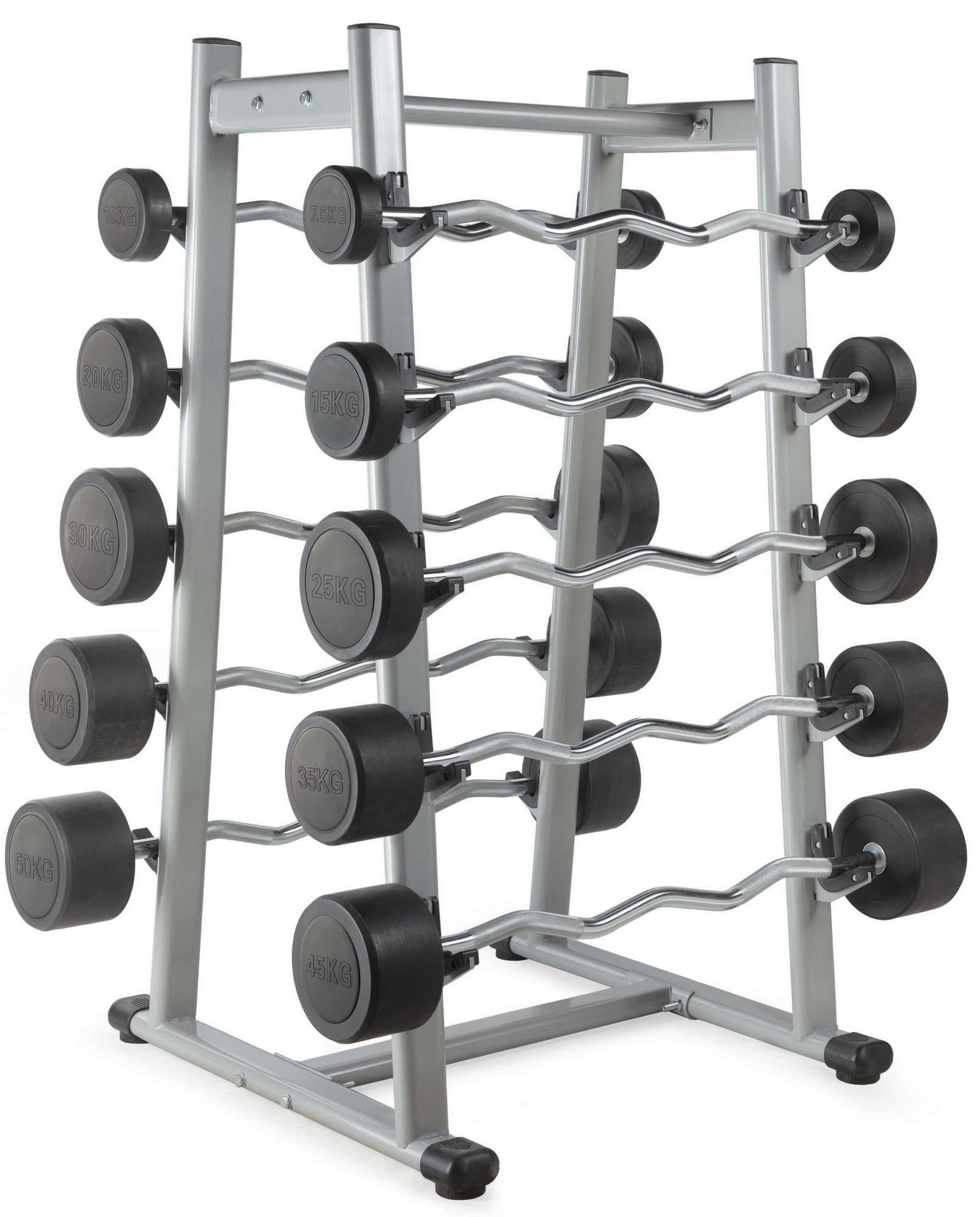 Штанга неразборная обрезиненная 25 кг. Изогнутый гриф VictoryFit VF-DX5250 1611_2000