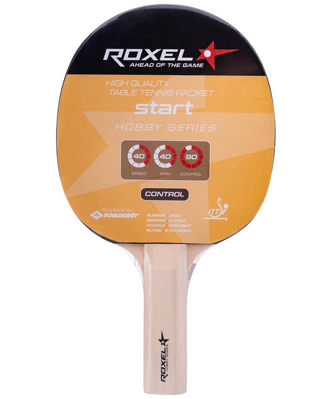 фото Ракетка для настольного тенниса roxel hobby start, прямая