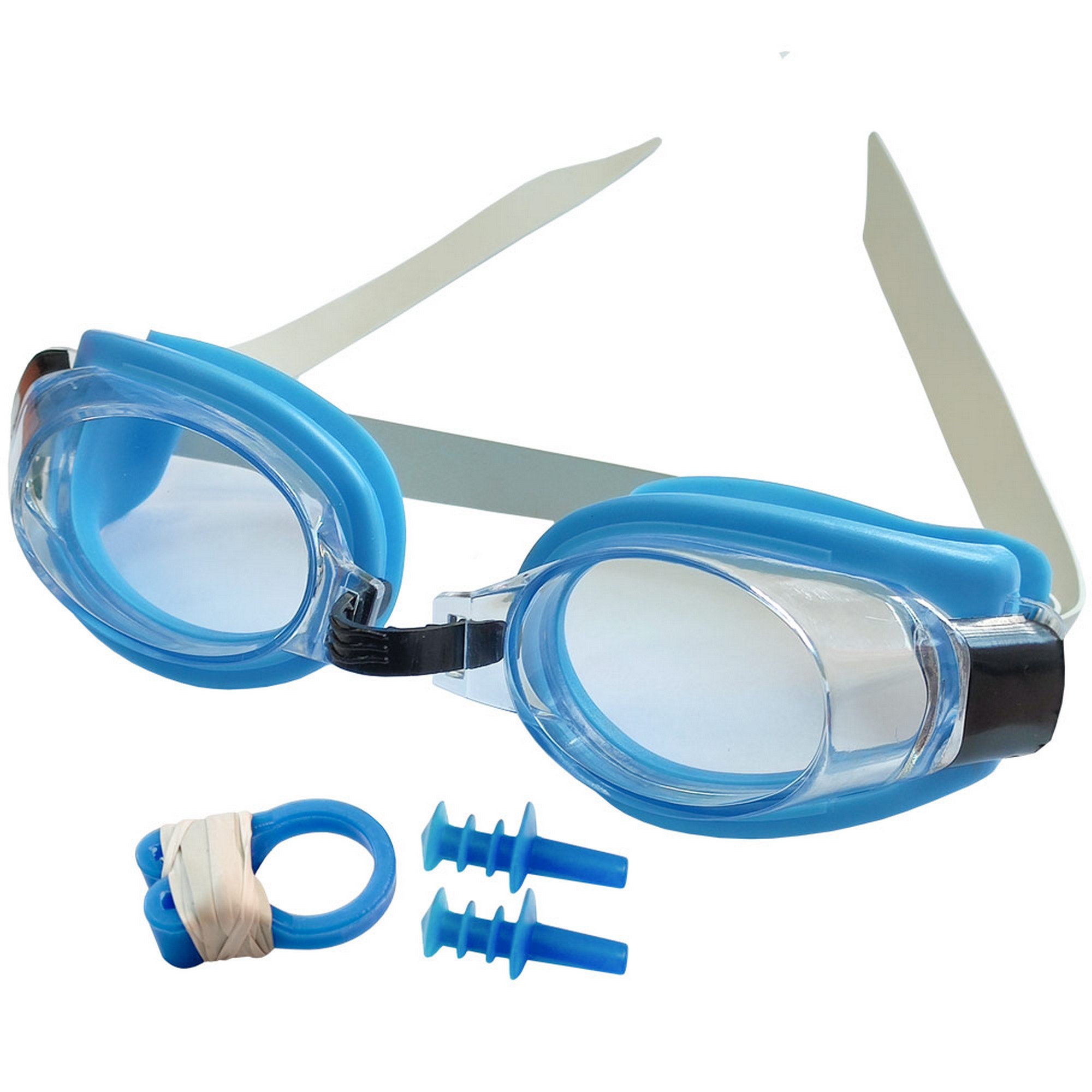 Очки для плавания юниорские Sportex E36870-5 голубой 2000_2000
