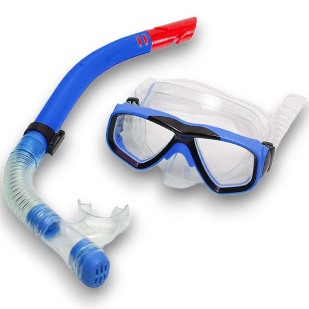 Набор для плавания детский Sportex маска+трубка (ПВХ) E41219 синий 1200_1200