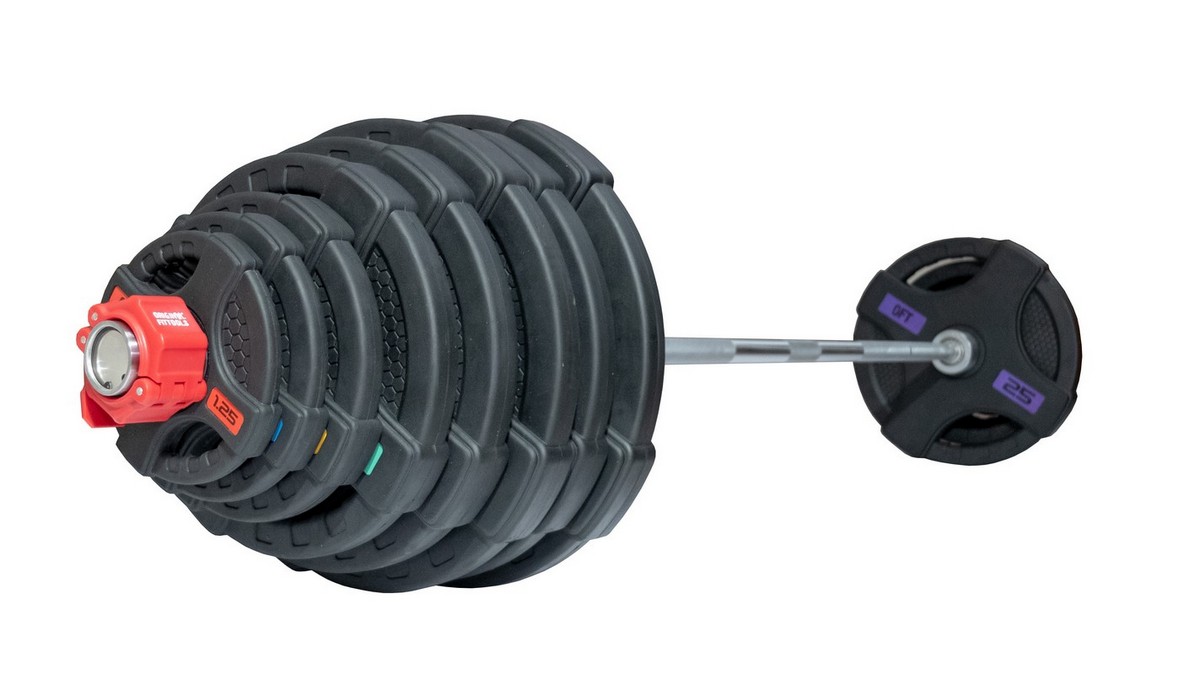 Штанга олимпийская 218 кг Original Fit.Tools диски с двумя хватами