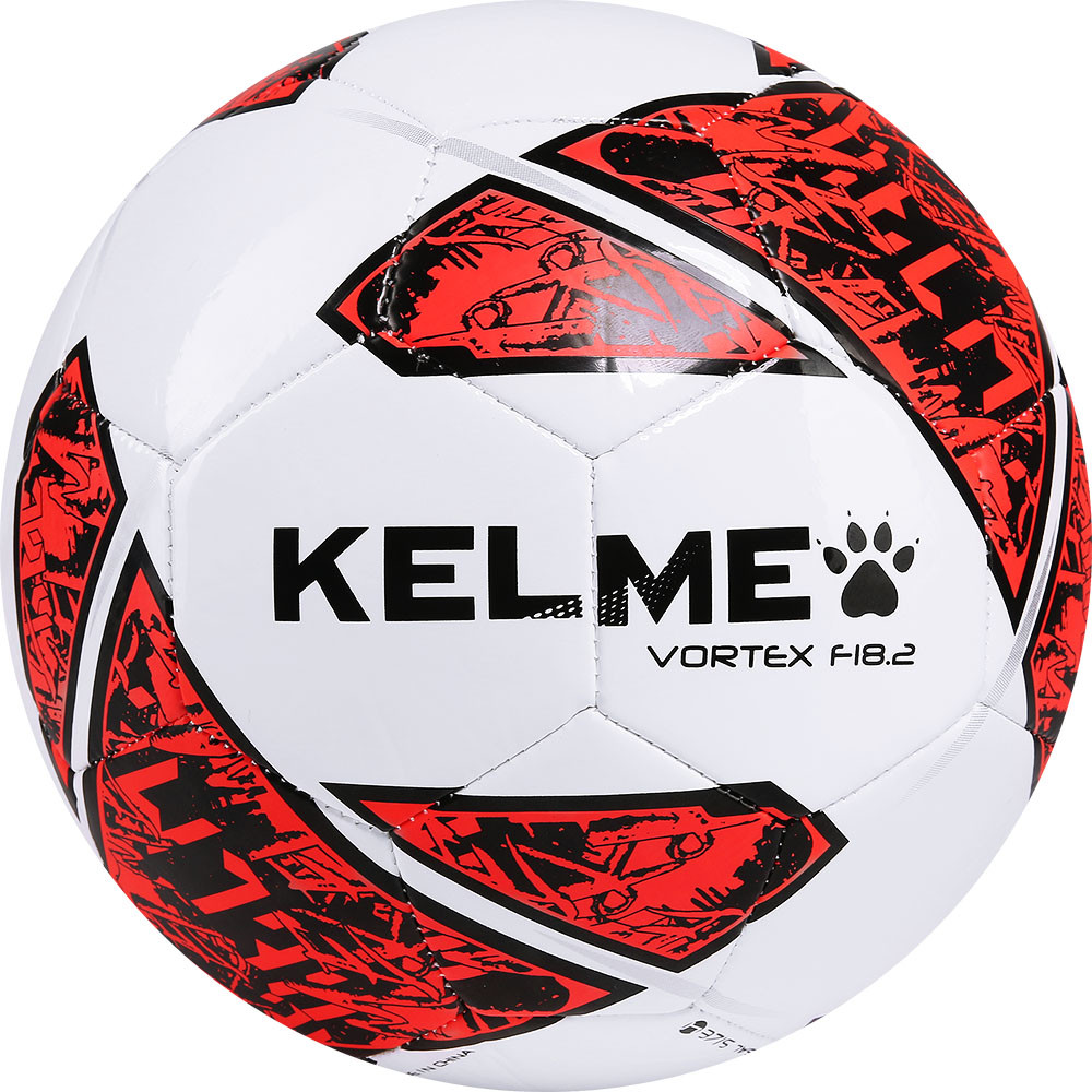 фото Мяч футзальный kelme vortex 18.2 indoor 9086842-129, р.4, 32 пан, тпу, маш. сш, бело-желто-черный