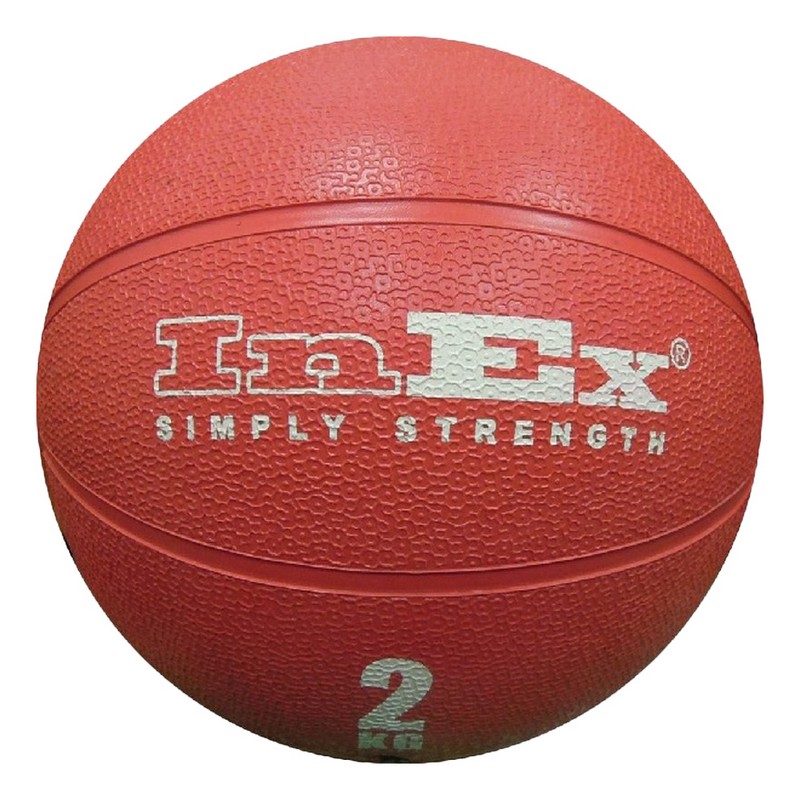 фото Мяч набивной inex medicine ball, 2 кг in-rmb2 красный