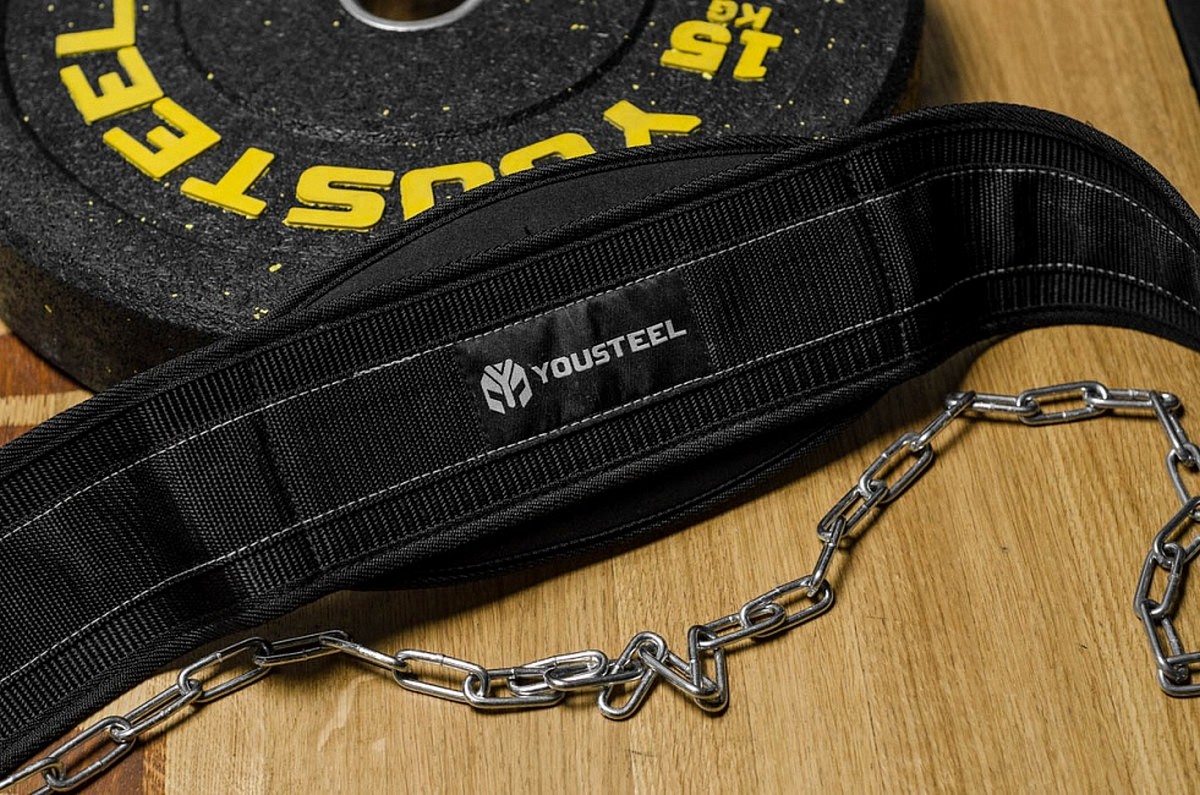 фото Ремень для отягощений с цепью youstee eva+ ткань cordura yousteel