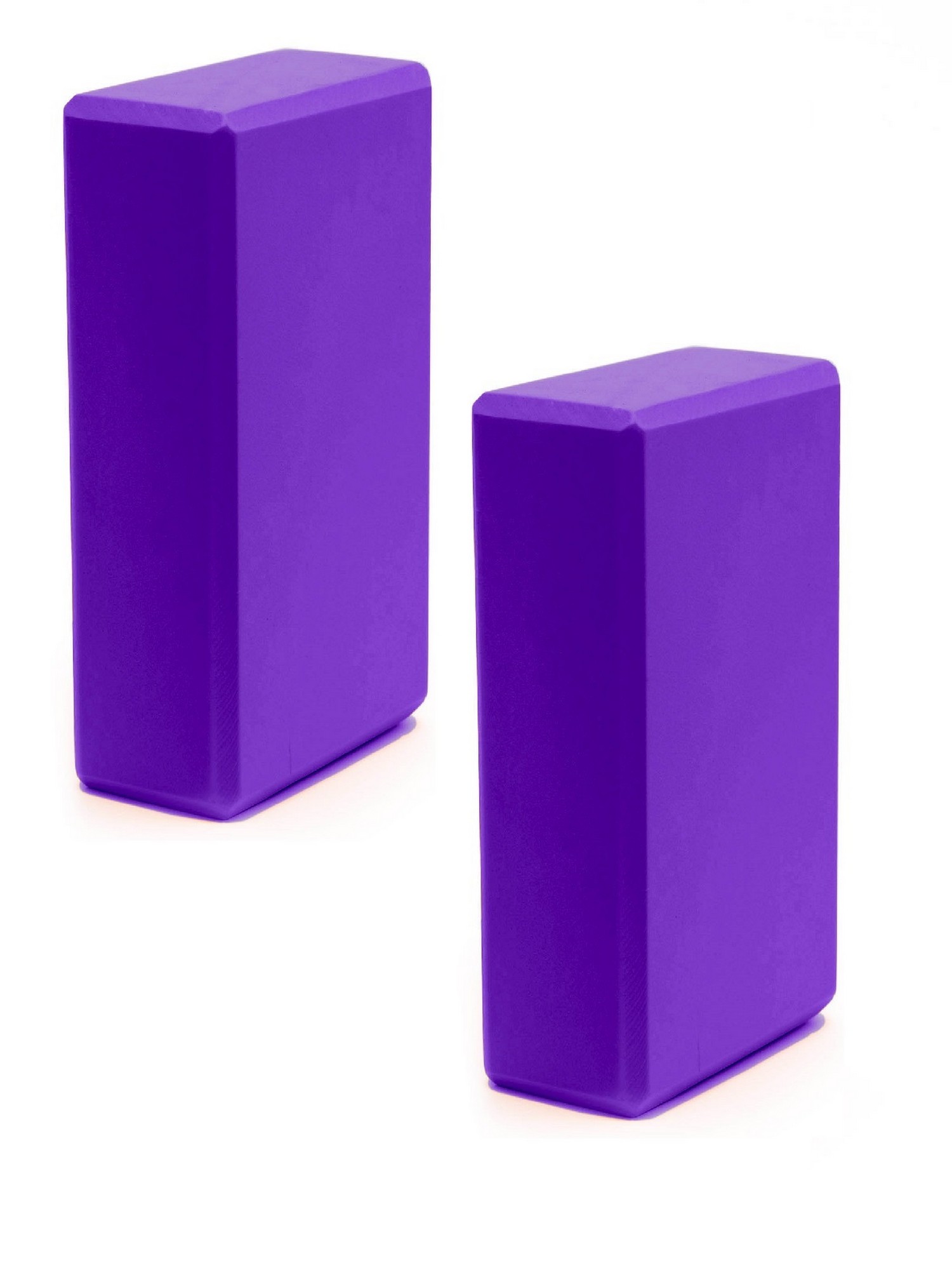 фото Набор йога блоков полумягких 2 штуки sportex 22,3х15х7,6см, из вспененного эва be300-4 фиолетовый