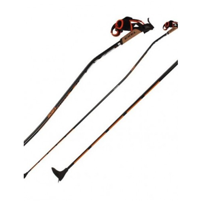 Лыжные палки Exel (XCC13001) X-Curve X-HMC100 Карбон 100% (черный)
