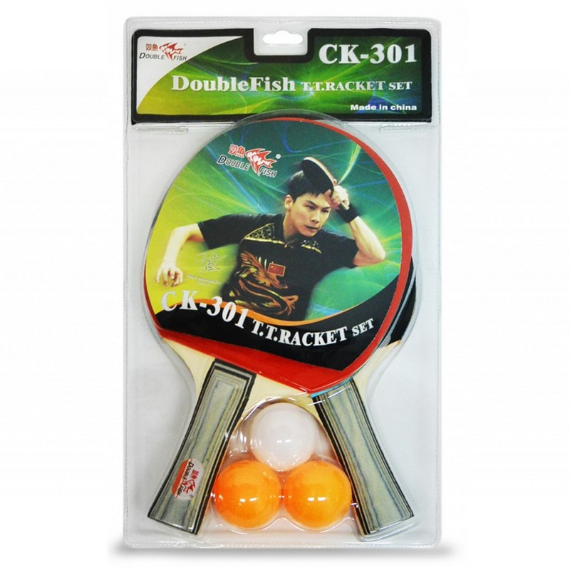 Купить Набор для настольного тенниса Double Fish 2 ракетки и 3 мяча (301),