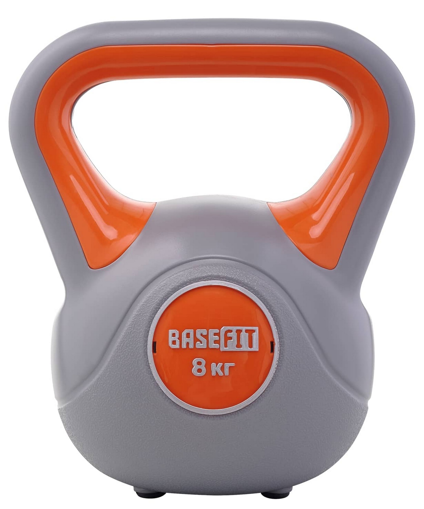 Гиря пластиковая 8 кг BaseFit DB-503 серый-оранжевый