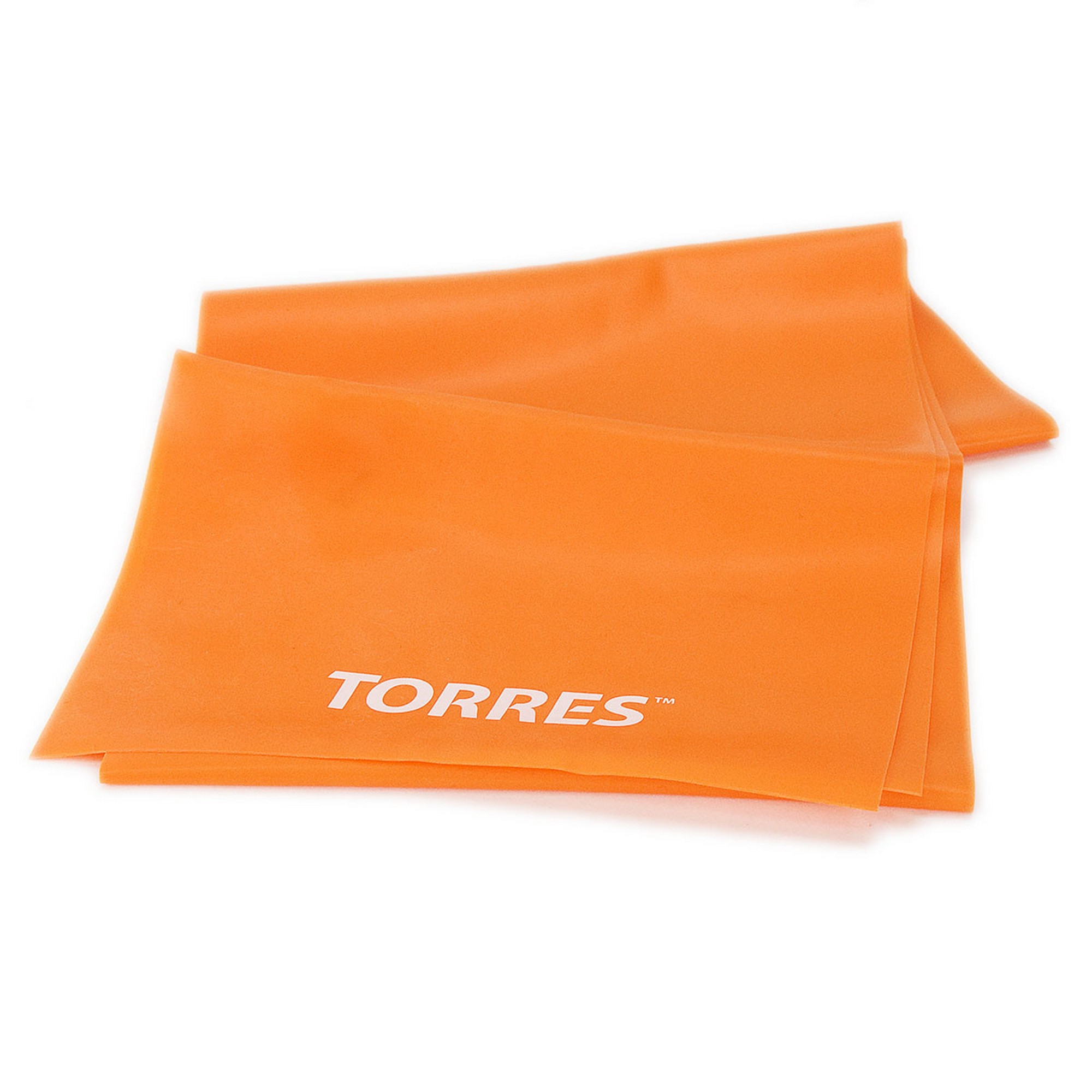 Эспандер Torres латексная лента, 120см, шир15 см, сопротивление 4 кг AL0021 оранжевый,  - купить со скидкой