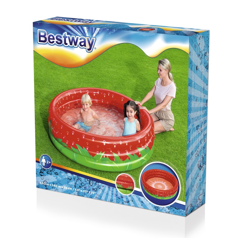 Детский надувной бассейн Bestway Сладкая клубничка 160x38 см 51145 800_800