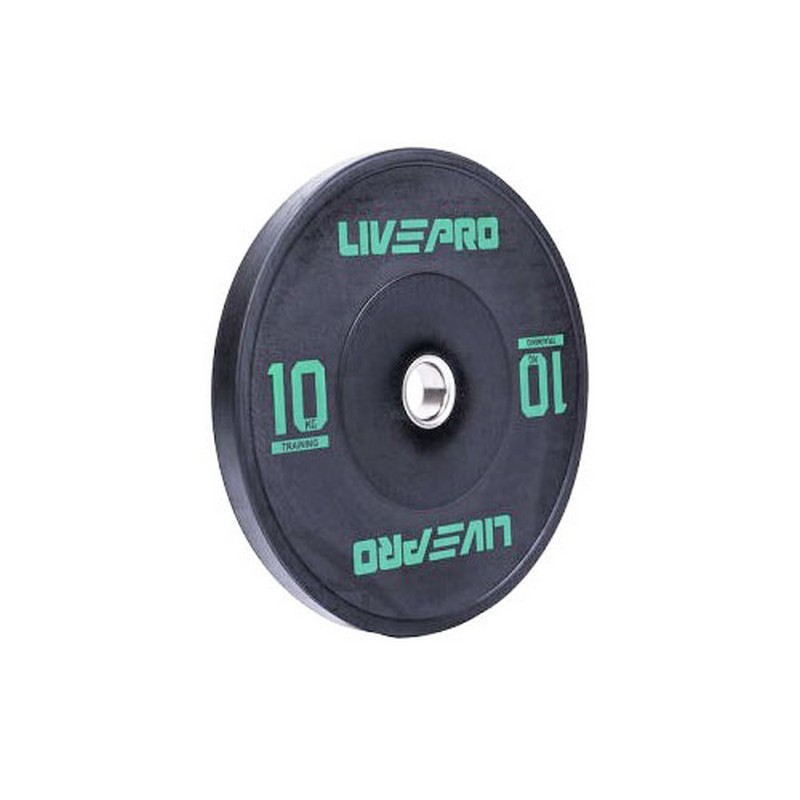 Бампированный диск 10кг Live Pro Black Rubber Bumper Plate NL\LP8038-10\00-00-00 - фото 1