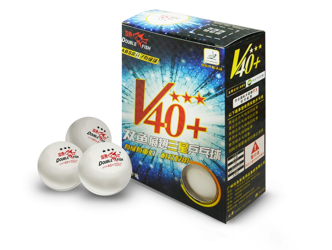 фото Мячи для настольного тенниса (6шт.) double fish 40+ three star 3* volant (ittf) 602776
