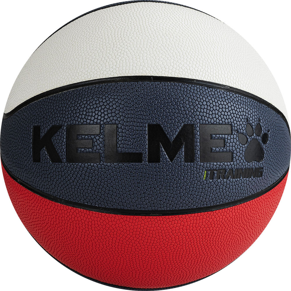 Купить Мяч баскетбольный Kelme Training 8102QU5006-169, р.5, 8 пан., ПУ, нейл.корд, бут.кам., бел-т.син-крас,