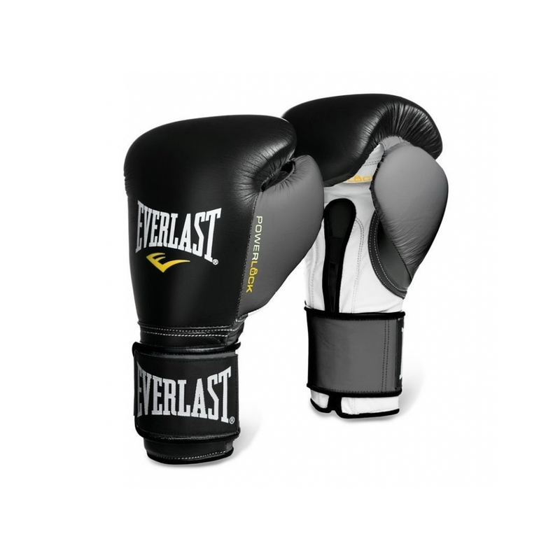 Боксерские перчатки Everlast Powerlock 16 oz черный/серый 2200755