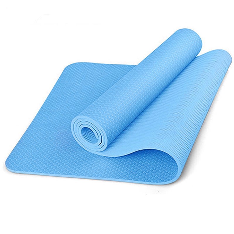 Купить Коврик для йоги Sportex ТПЕ 183х61х0,6 см TPE6-S01 голубой (B34421),