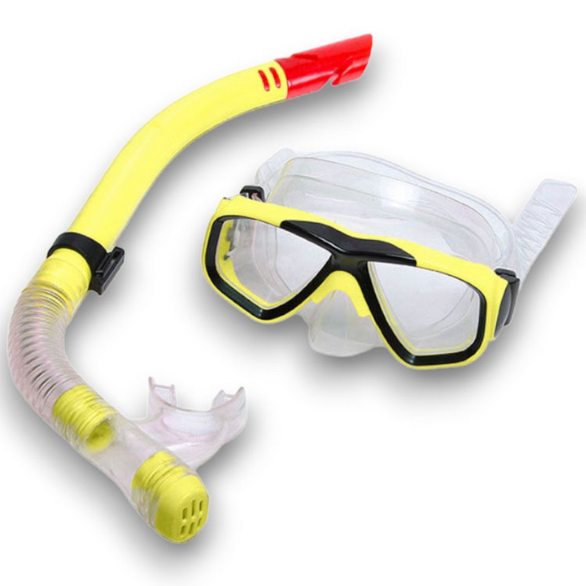 Купить Набор для плавания детский Sportex маска+трубка (ПВХ) E41220 желтый,