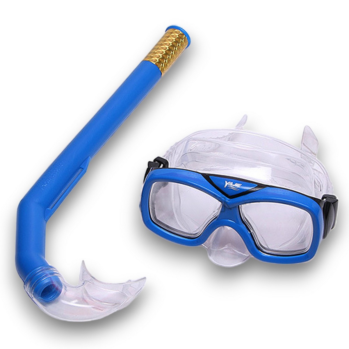 фото Набор для плавания детский sportex маска+трубка (пвх) e41234 синий