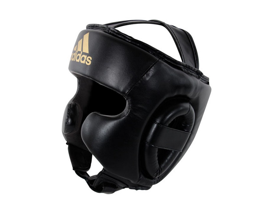 Шлем боксерский Adidas Speed Super Pro Training черно-золотой adiSBHG042