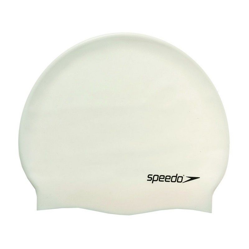 Купить Шапочка для плавания Speedo Plain Flat Silicone Cap 8-709910010 белый,
