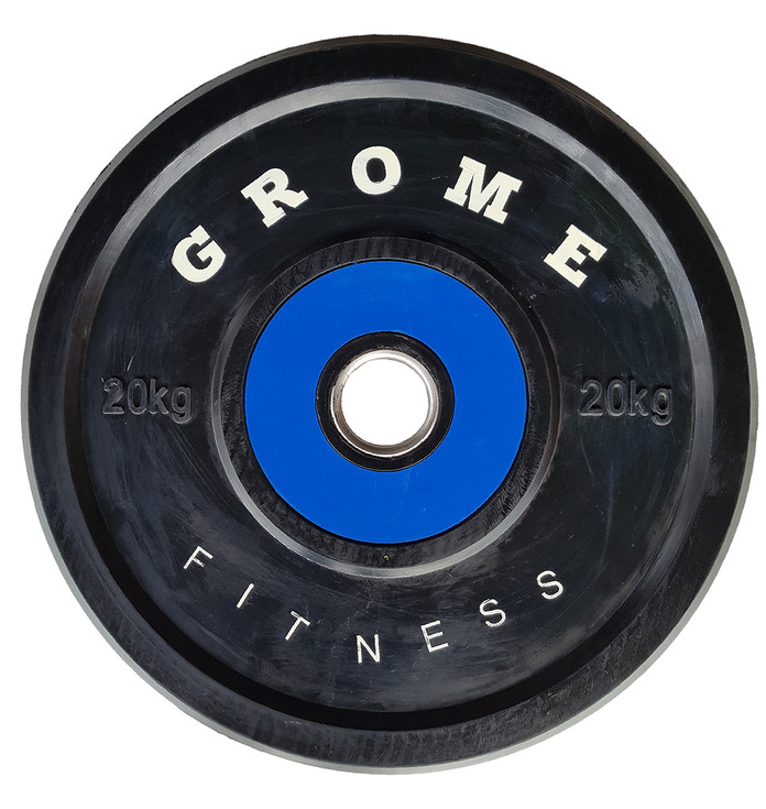 фото Диск обрезиненный grome fitness wp-080 20кг