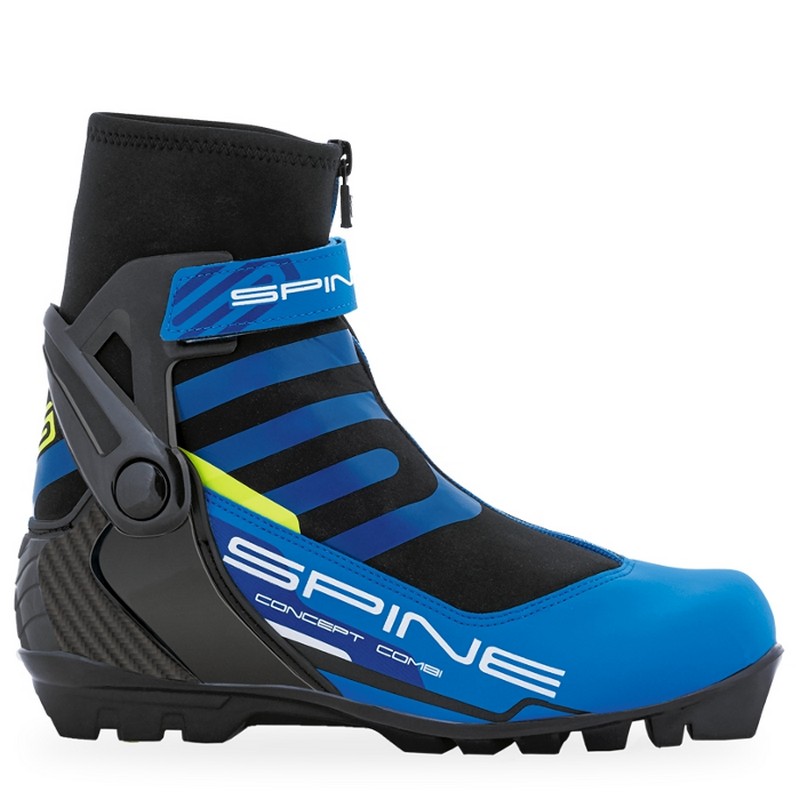 Купить Лыжные ботинки SNS Spine Combi 468 синий/черный/салатовый,