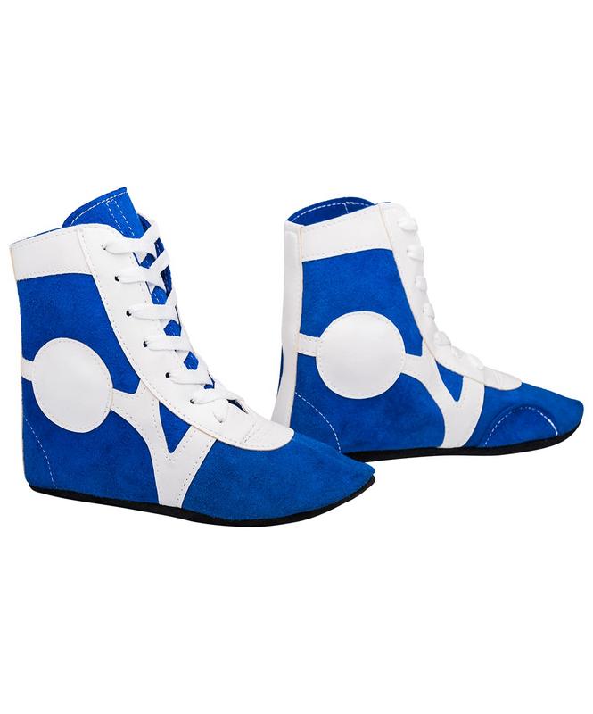 Обувь для самбо Rusco RS001/2 замша, синий,  - купить со скидкой