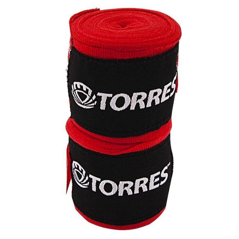 Купить Бинт боксерский Torres PRL619015R, длина 3,5 м, ширина 5,5 см, 1 пара, хлопок, красный,