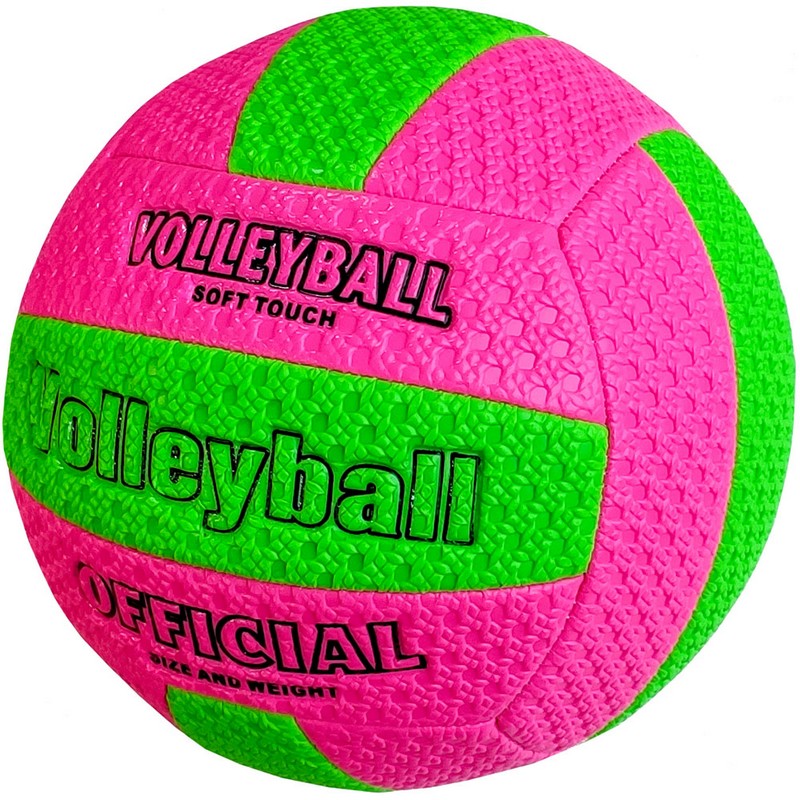 фото Мяч волейбольный (розово/зеленый) пляжный, tpu 2.5 e29209-3 nobrand