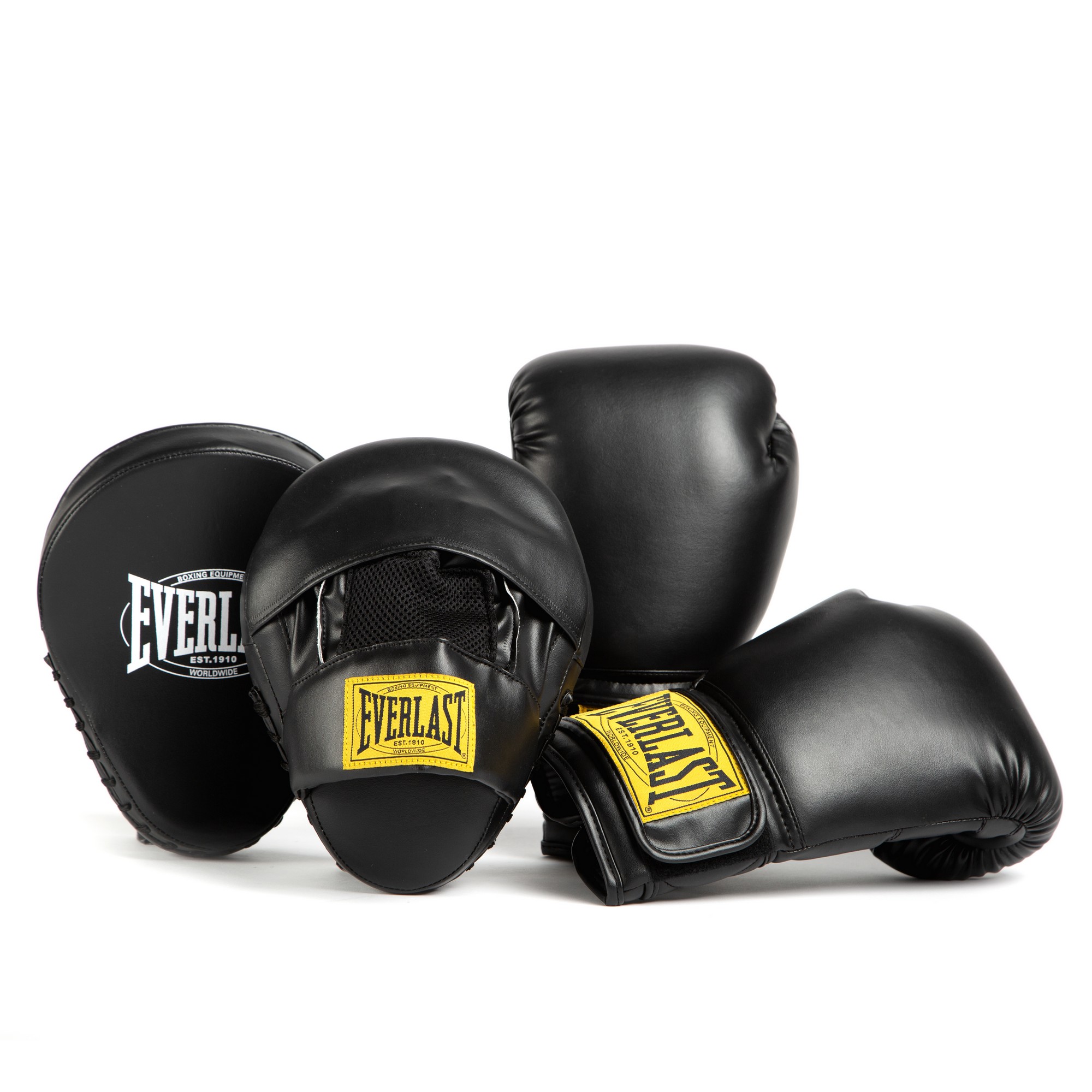 фото Набор (перчатки+лапы) everlast 1910 pu p00003403 черный