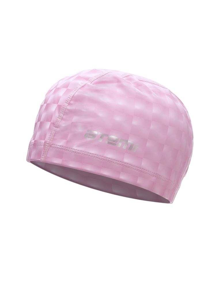 Купить Шапочка для плавания Atemi тканевая с ПУ покрытием, 3D PU 130 розовый,