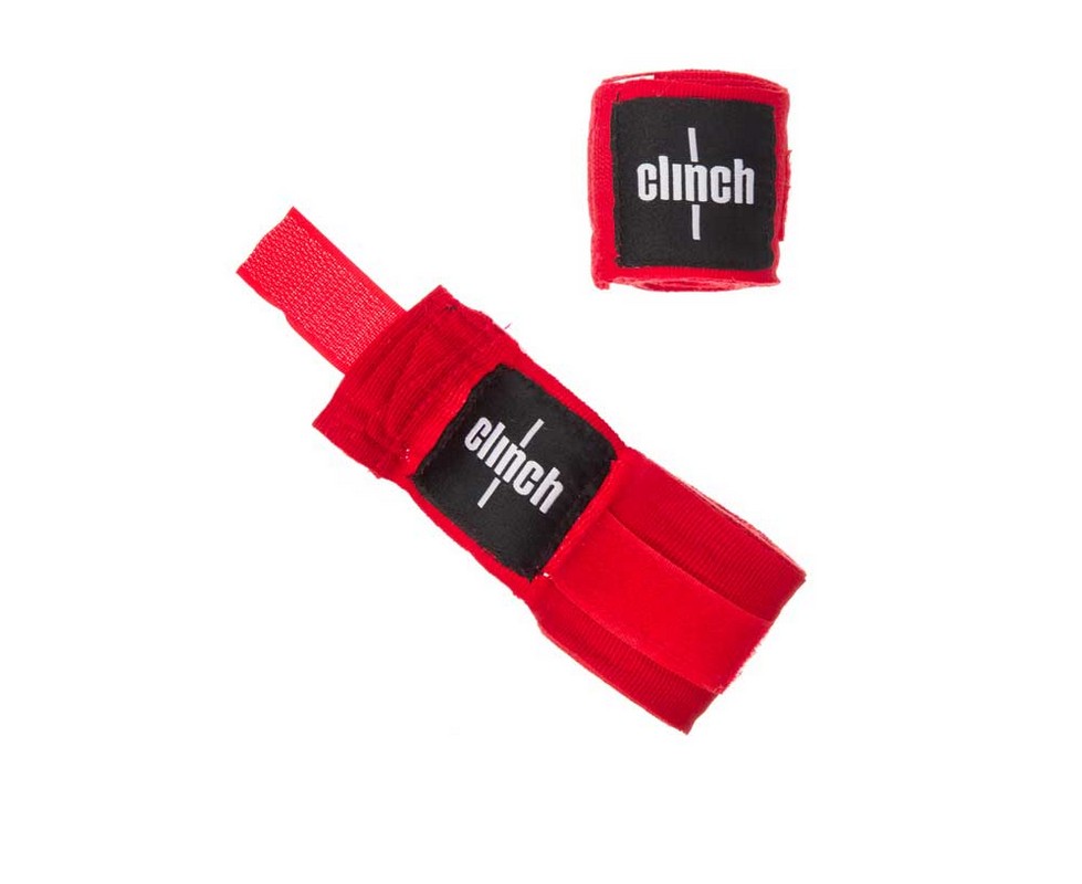 Бинты эластичные Clinch Boxing Crepe Bandage Punch (пара) C139 красные