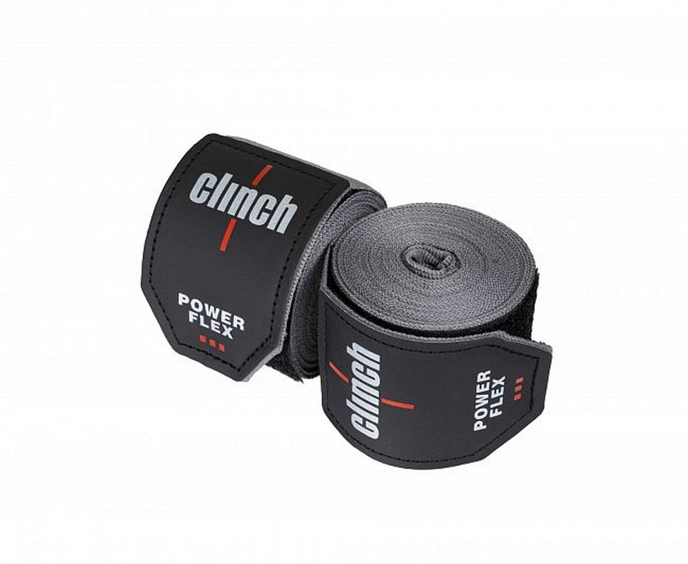 Бинты боксерские 350см Clinch Boxing Hand Wrap Power Flex C239 серый 976_800