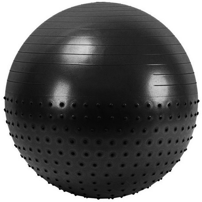 фото Мяч гимнастический anti-burst полу-массажный 75 см fbx-75-8, черный nobrand