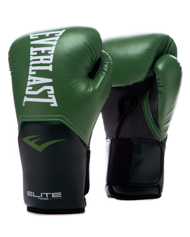 Купить Боксерские перчатки тренировочные Everlast Elite ProStyle 10oz зел. P00002340,