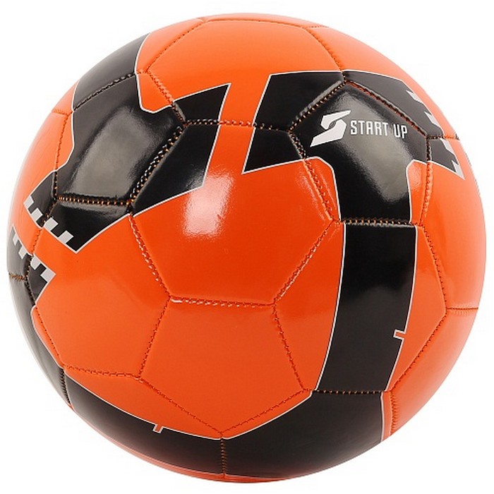 Мяч футбольный для отдыха Start Up E5120 оранжевый/чёрный р.5,  - купить со скидкой