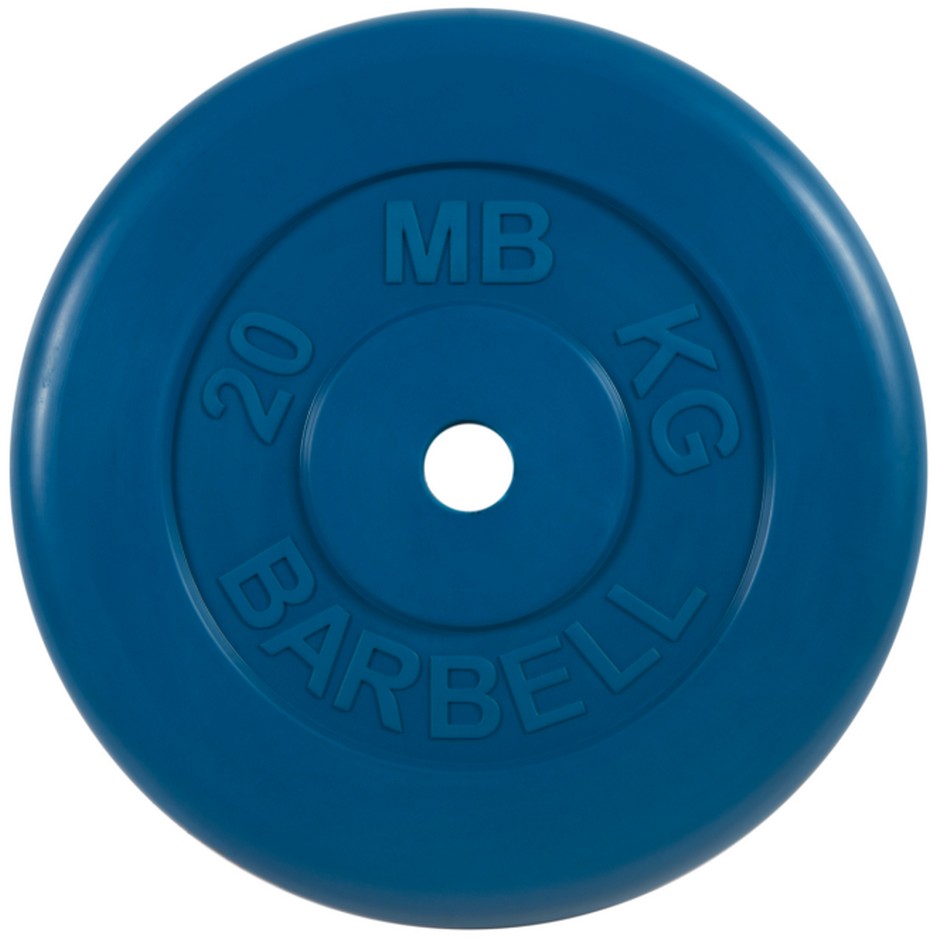 Диск обрезиненный d31мм MB Barbell MB-PltC31-20 20 кг синий