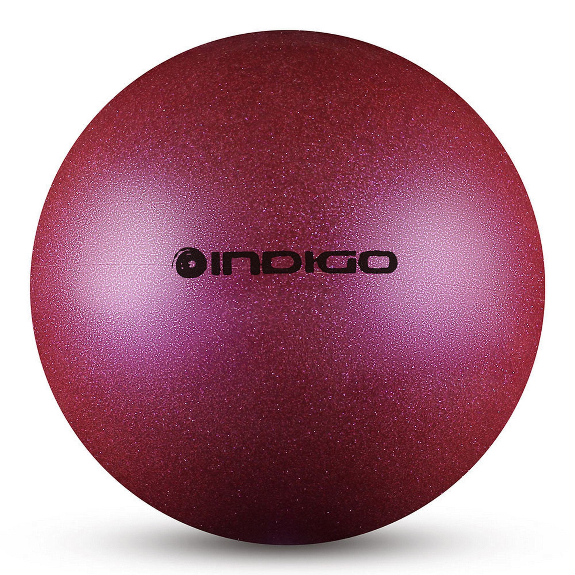 Мяч для художественной гимнастики d15см Indigo ПВХ IN119-VI фиолетовый металлик с блестками 2000_2000