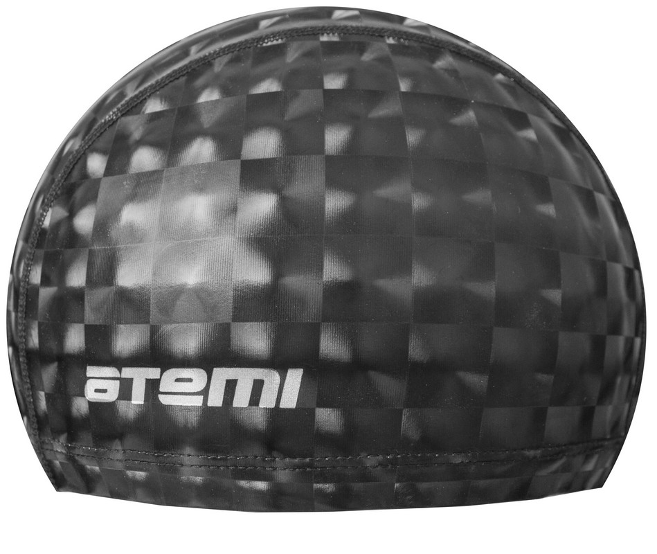 Шапочка для плавания Atemi PU 200 черный 3D