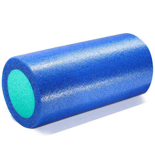 Ролик для йоги Sportex полнотелый 2-х цветный (синий/желтый) 90х15см PEF90-17 600_600