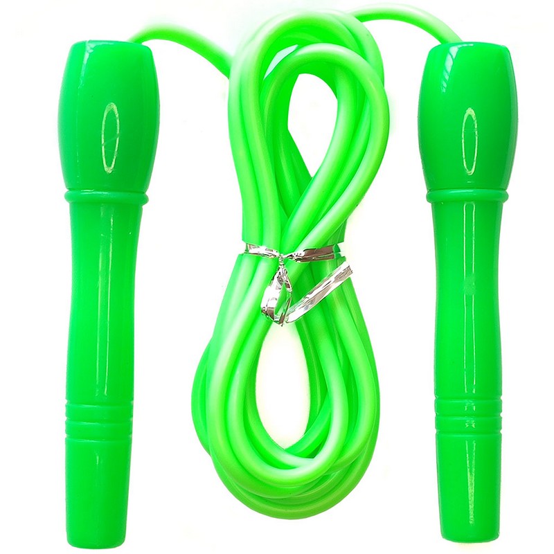 Купить Скакалка ПВХ с анатомическими пластиковыми ручками 280см Sportex E32631-2 зеленый,