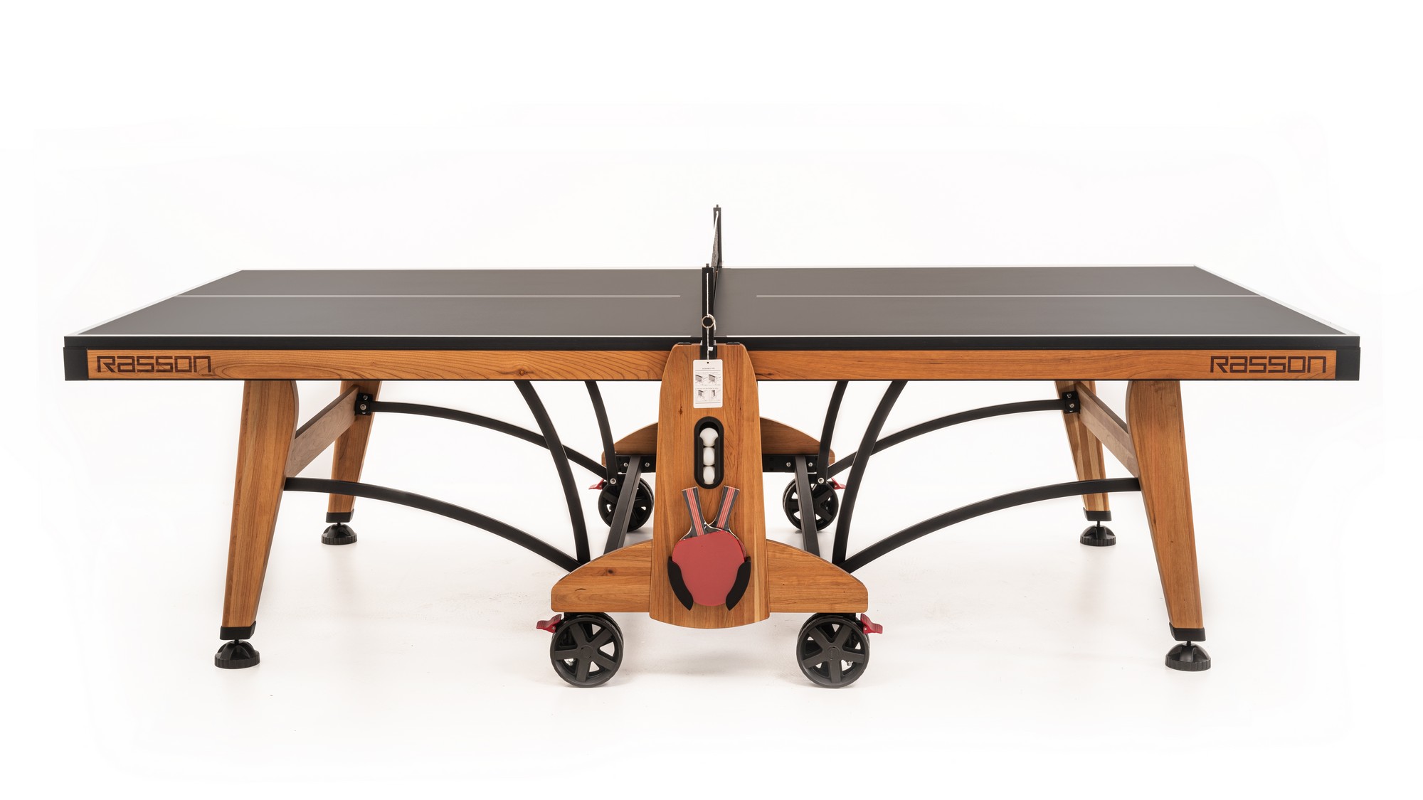 фото Теннисный стол складной для помещений rasson premium t03 indoor 51.235.01.1 натуральная вишня