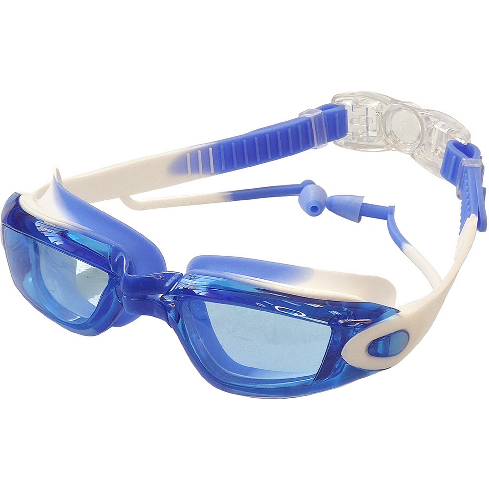 Купить Очки для плавания Sportex взрослые E38885-2 мультиколор (сине/белые),