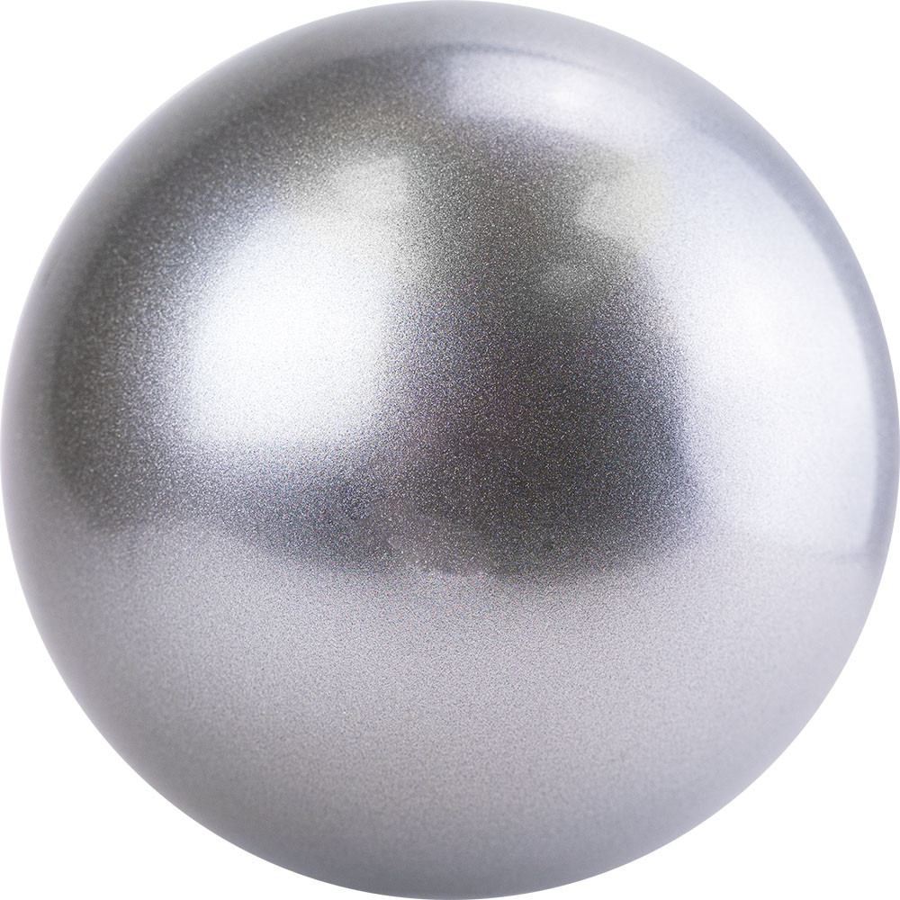 Купить Мяч для художественной гимнастики однотонный AG-19-06, диам. 19 см, ПВХ, серебристый, NoBrand