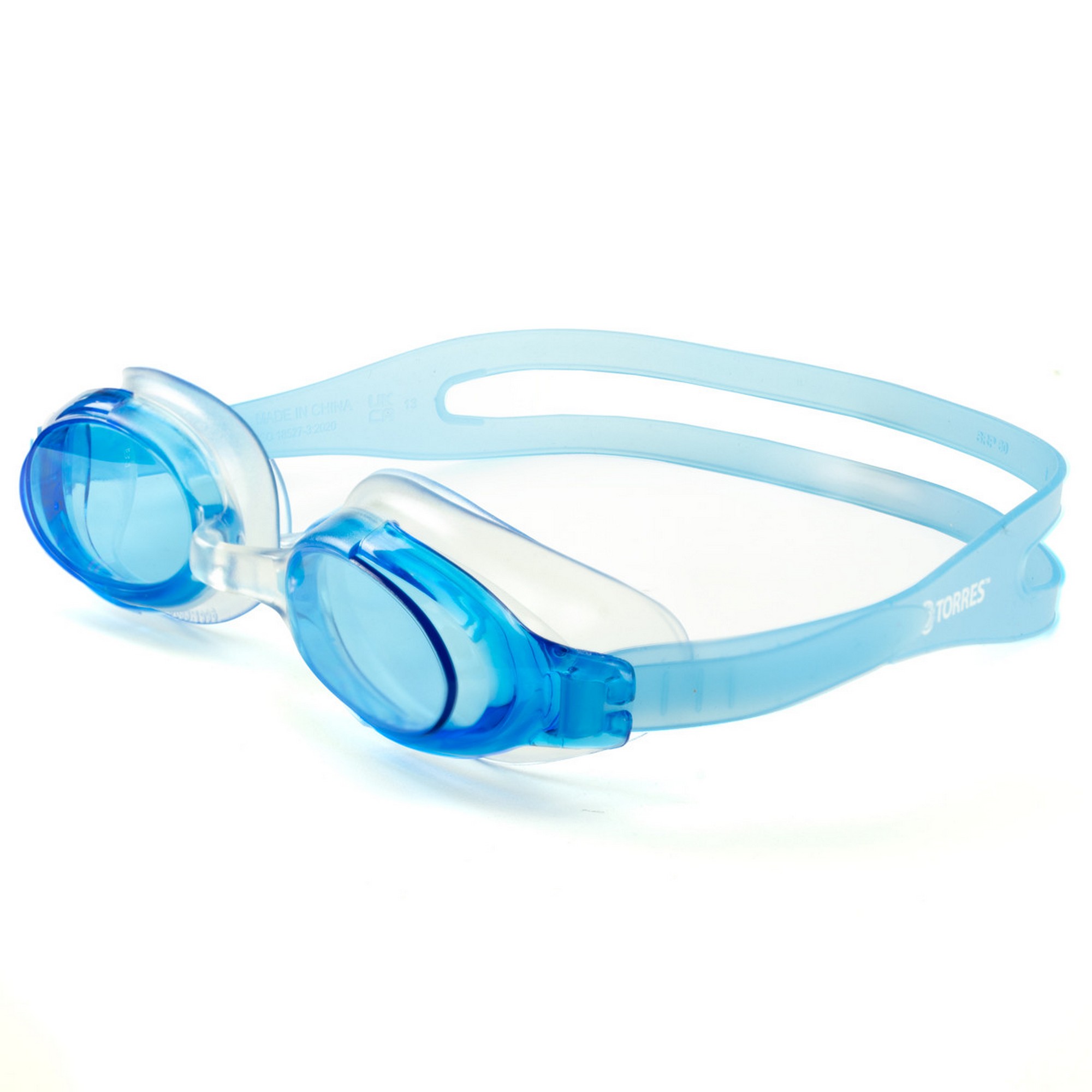 Очки для плавания детские Torres Junior SW-32212BB прозрачная синяя оправа 2000_2000