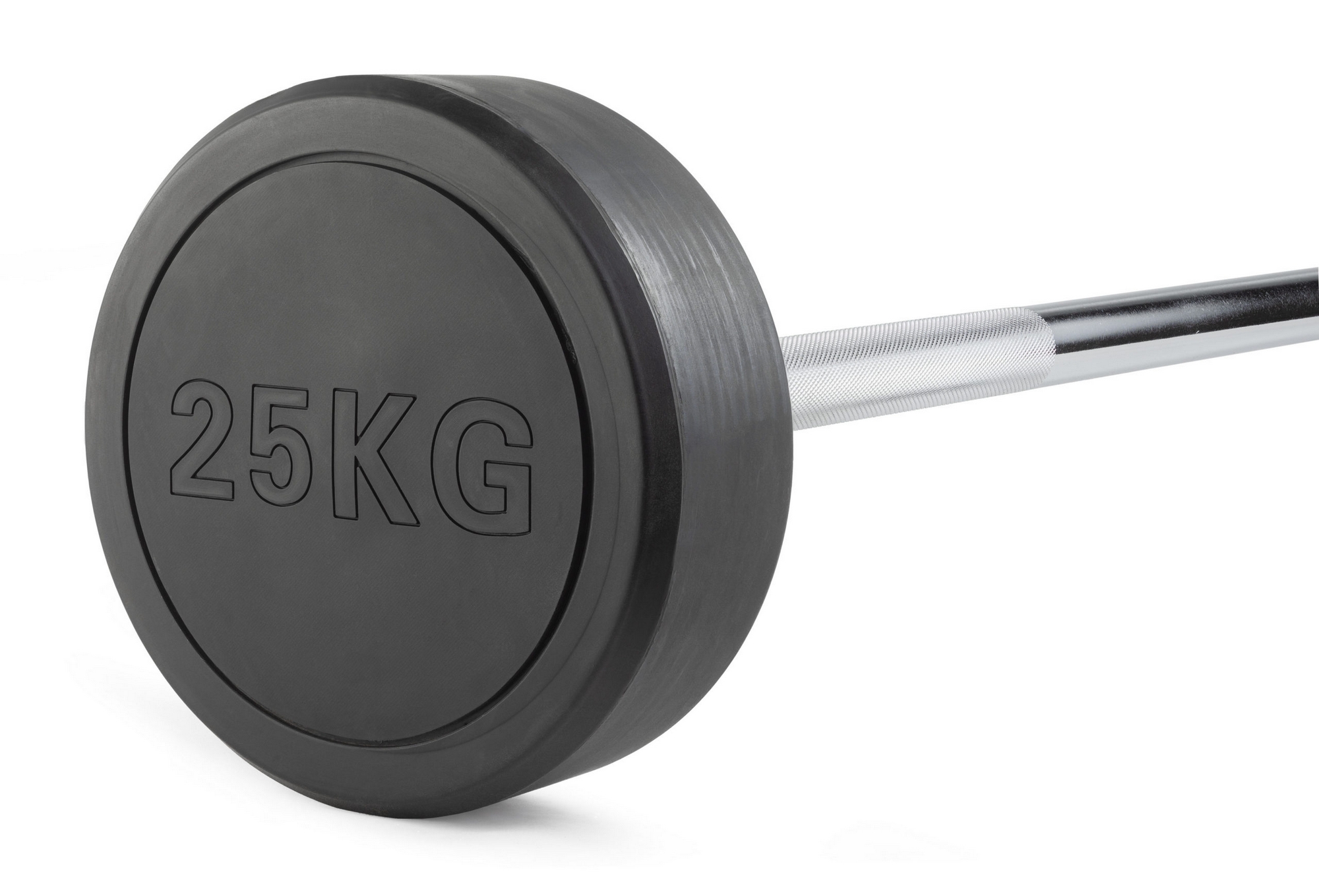 Штанга неразборная обрезиненная 25 кг. Прямой гриф VictoryFit VF-DX4250 2000_1359