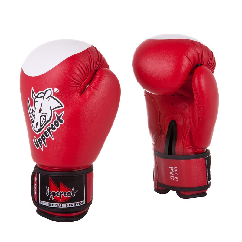 Перчатки боксерские UBG-01 PVC Red - фото 1