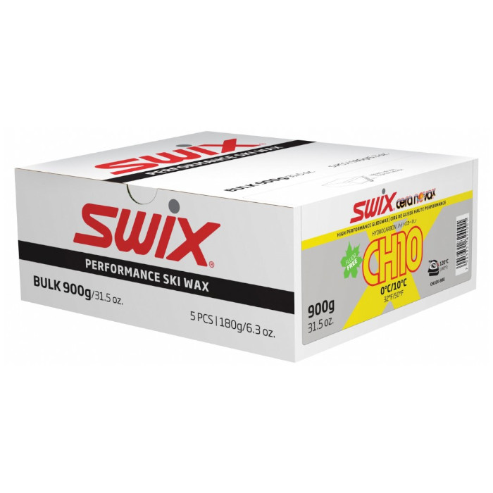 фото Парафин углеводородный swix ch10x yellow (0°с +10°с) 5х180 г.