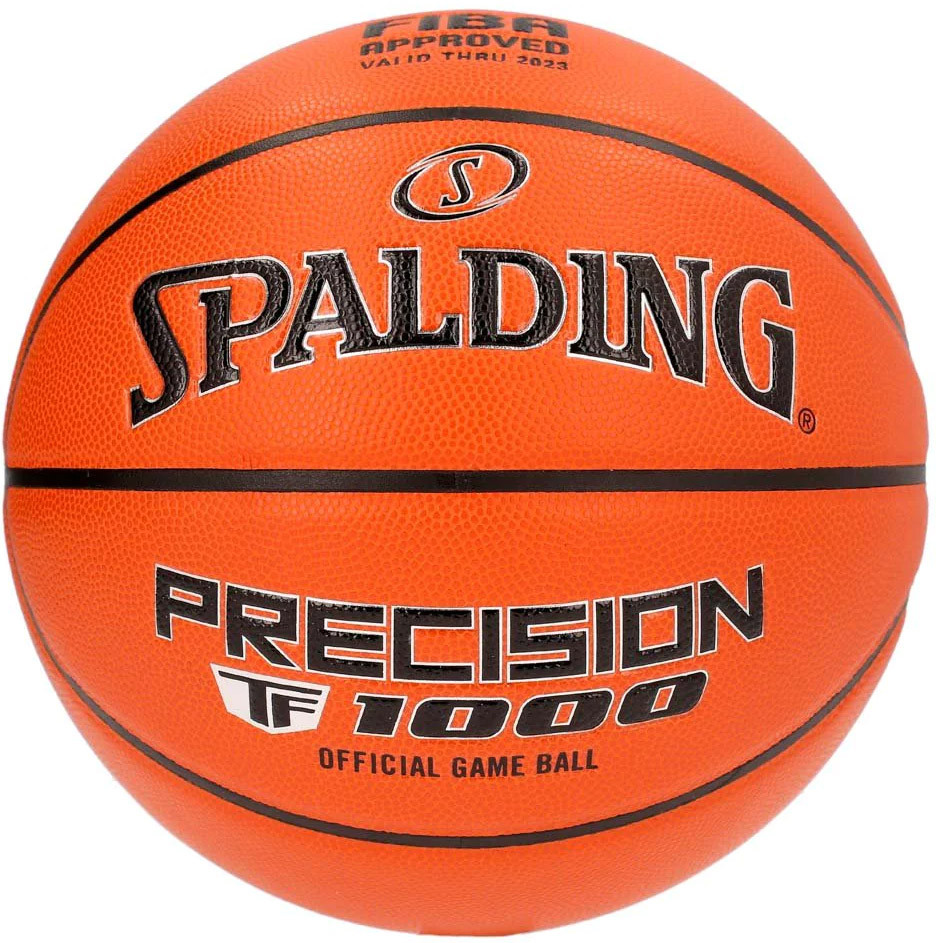 Купить Мяч баскетбольный Spalding TF-1000 Precision 77526z, р.7, FIBA Appr, zK-композит, нейл.корд, кор-чер-серебр,