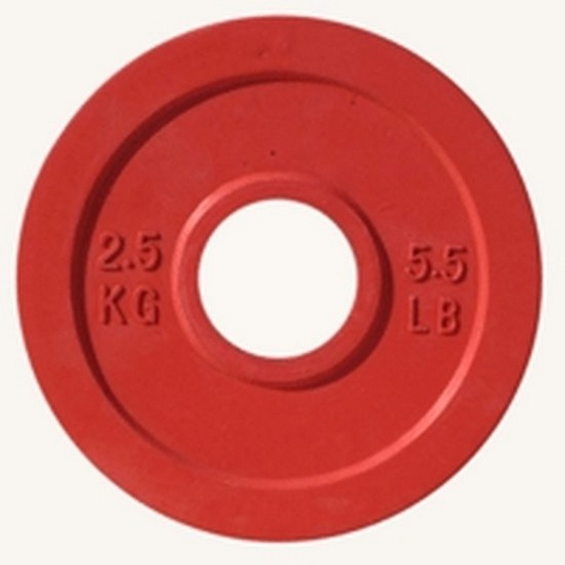 фото Диск обрезиненный 2,5кг johns dr71025 - 2,5с красный