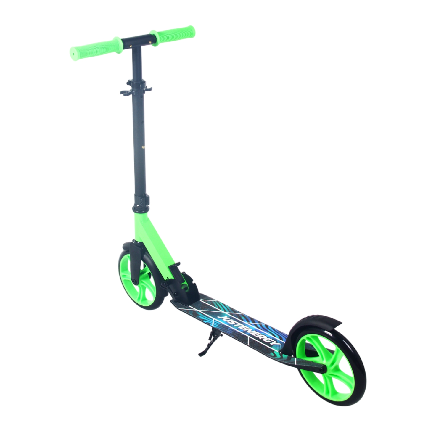 Самокат 200мм Justenergy JE-SA200-50 green (фонарь и наклейка в подарок) 1500_1500
